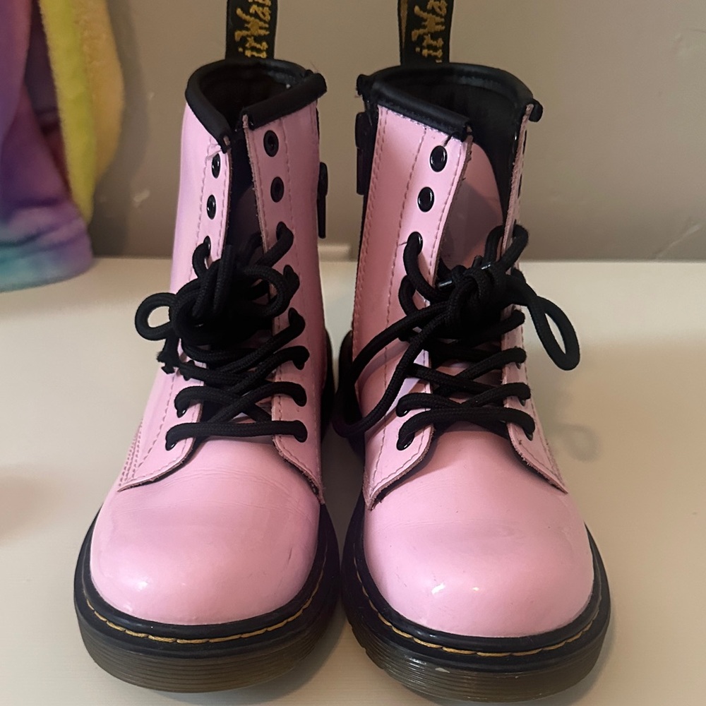 Dr. Martens Kids Pink Lace-Up Boots